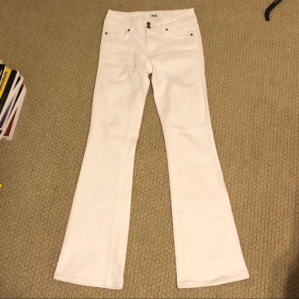 Paige Hidden Hills White High Waisted Jeans